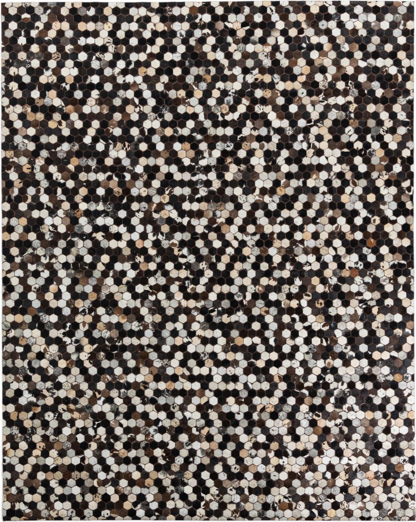 7' 6 x 10' 1 Cowhide Leather Rug