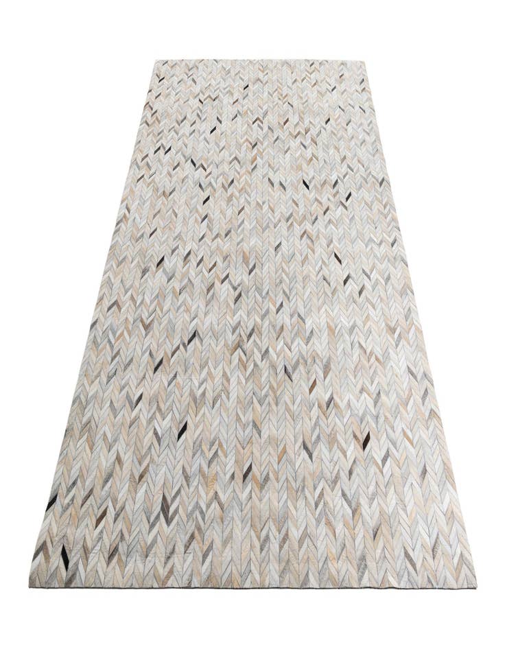 Detail image of 8' 1 x 9' 10 Cowhide Leather Rug