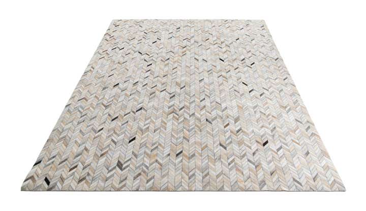 8' 1 x 9' 10 Cowhide Leather Rug