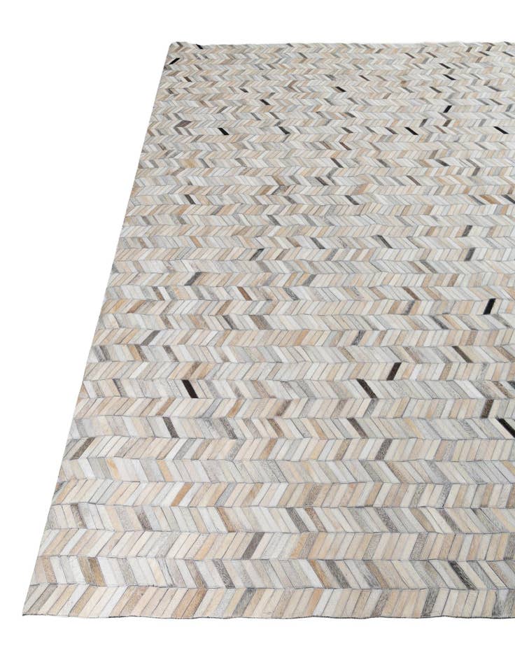 Detail image of 8' 1 x 9' 10 Cowhide Leather Rug