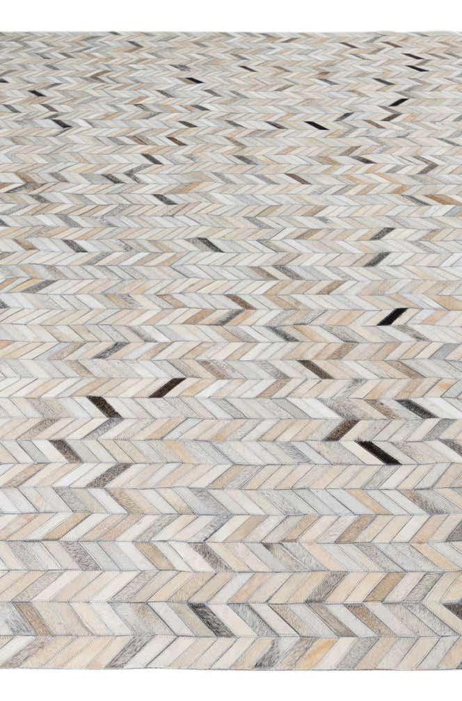 8' 1 x 9' 10 Cowhide Leather Rug