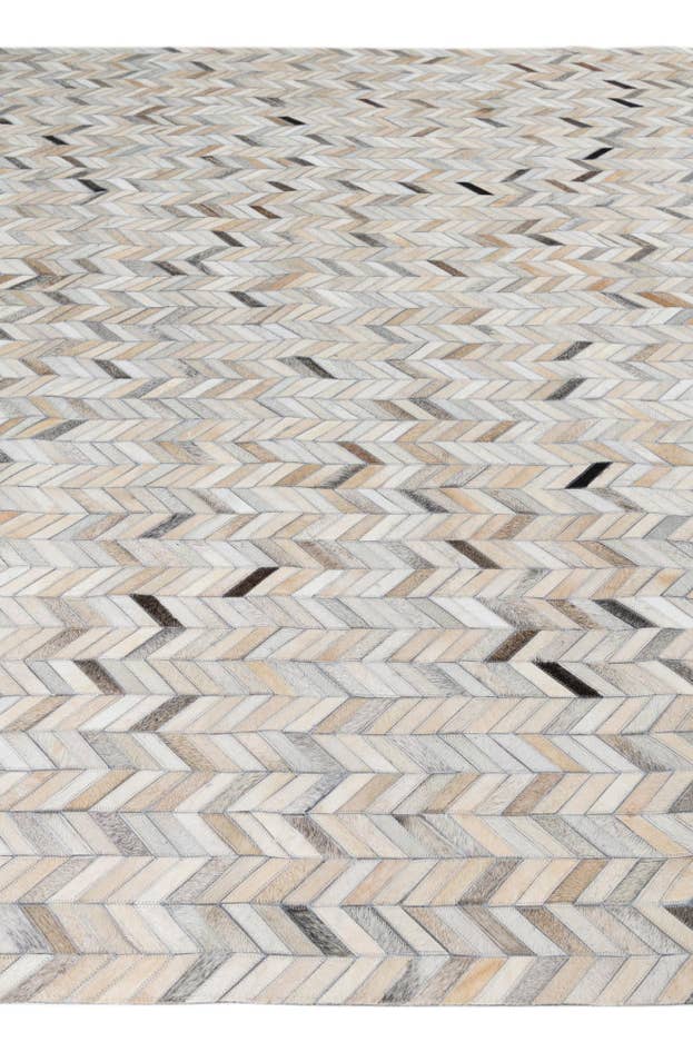 Detail image of 8' 1 x 9' 10 Cowhide Leather Rug