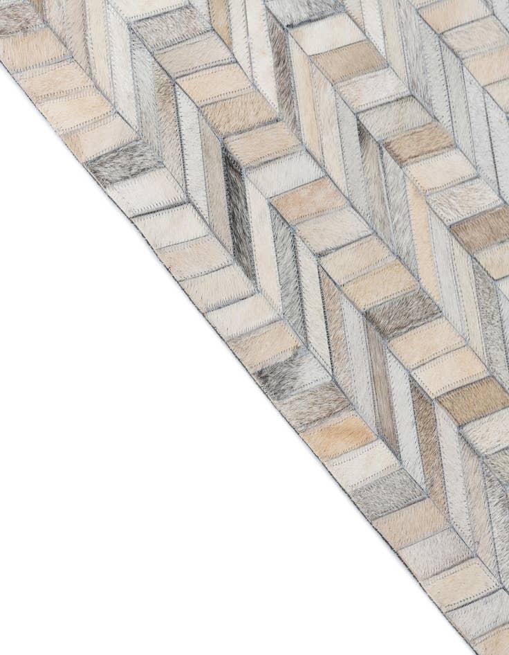 Detail image of 8' 1 x 9' 10 Cowhide Leather Rug