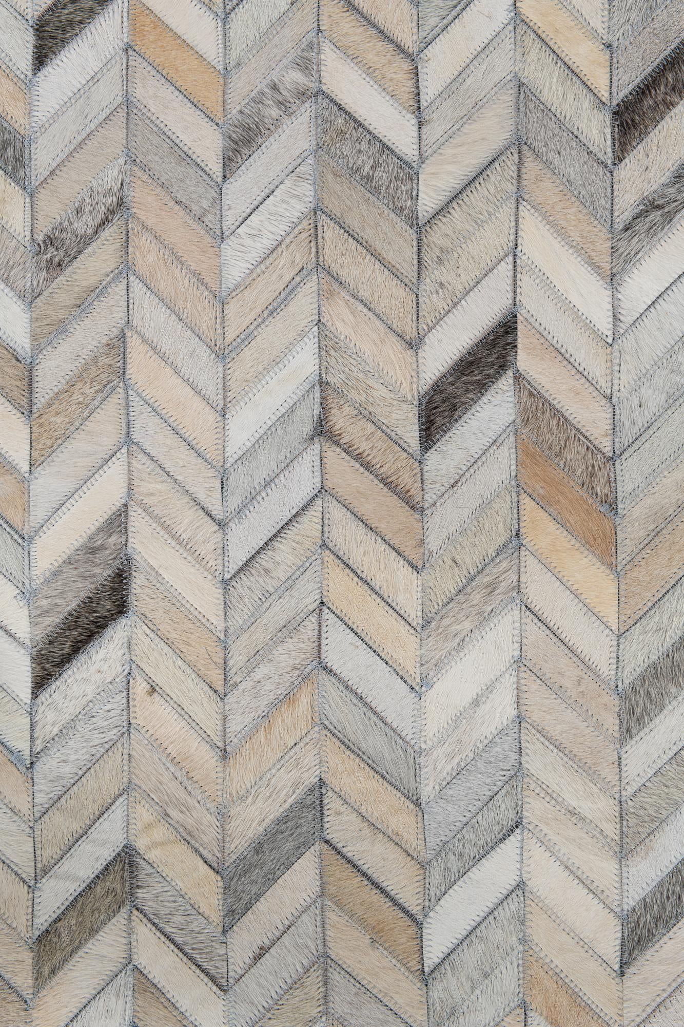 8' 1 x 9' 10 Cowhide Leather Rug