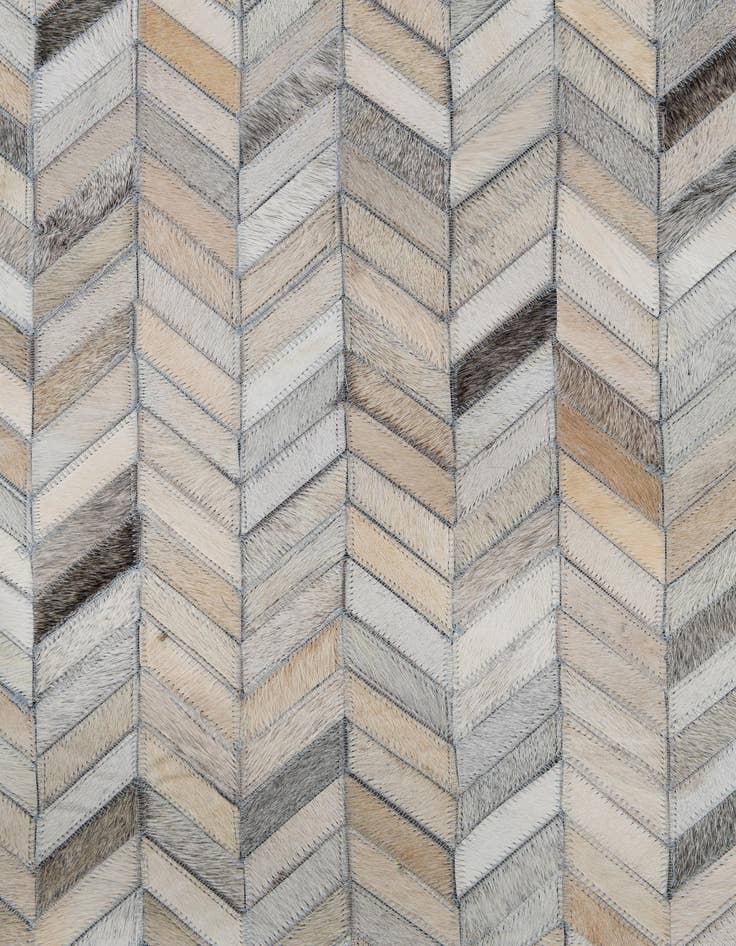 Detail image of 8' 1 x 9' 10 Cowhide Leather Rug