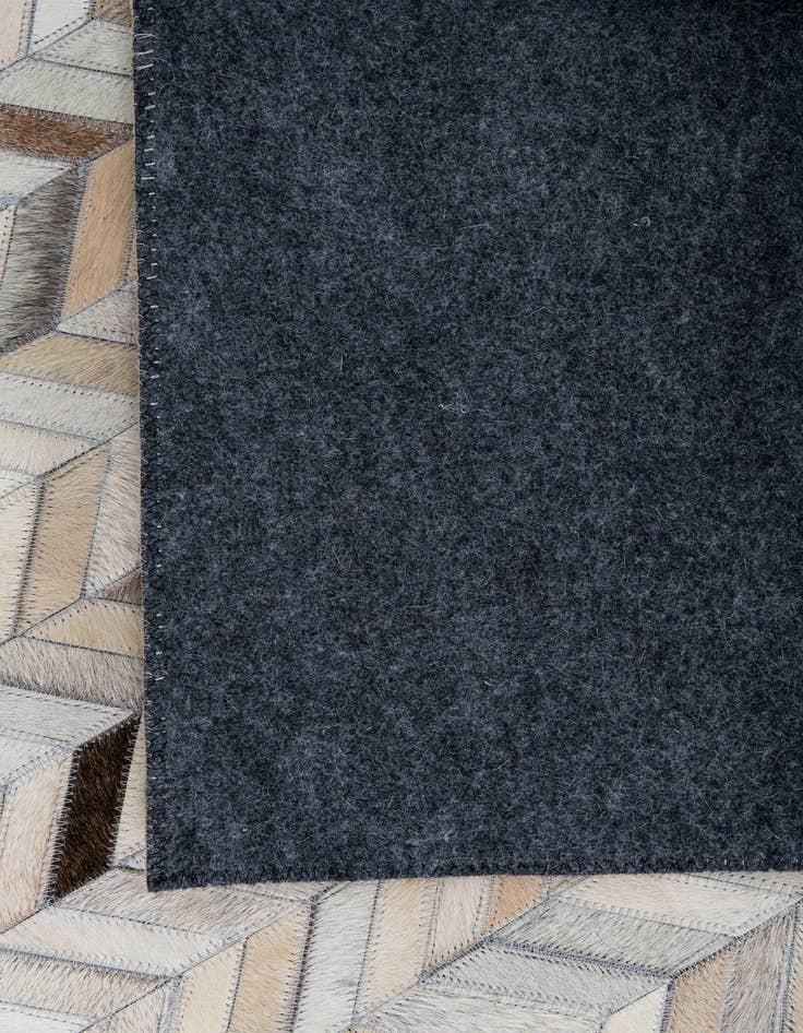 Detail image of 8' 1 x 9' 10 Cowhide Leather Rug