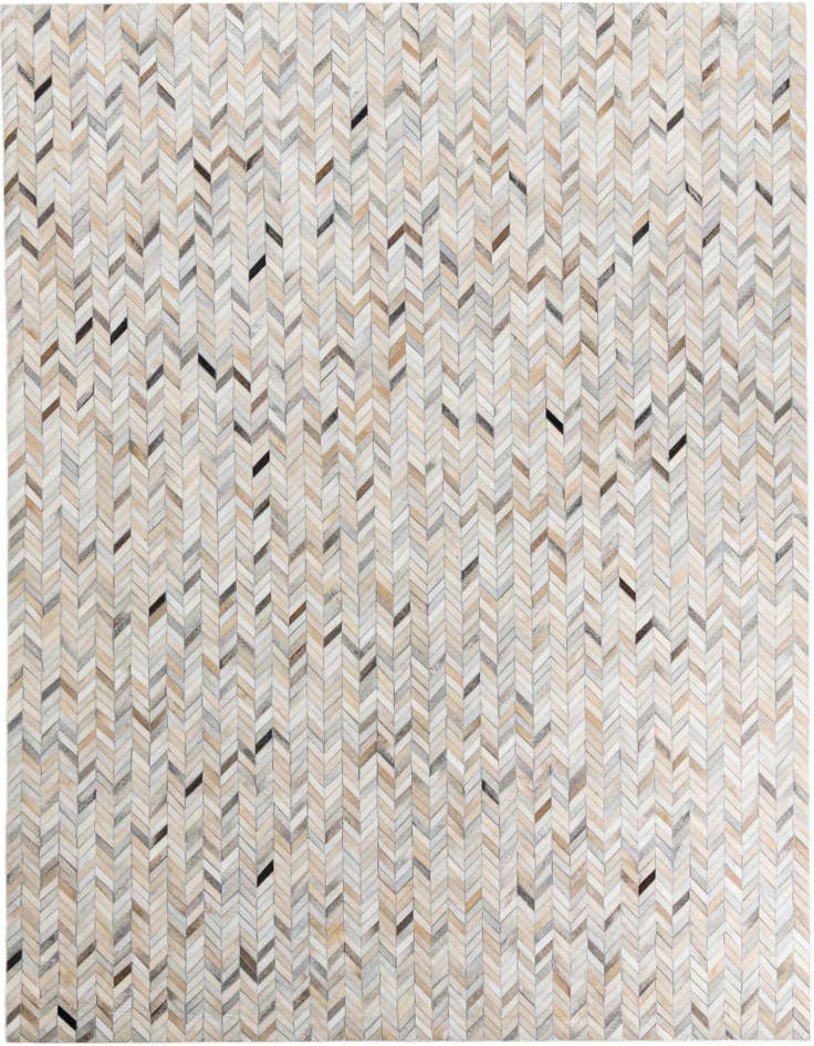 Detail image of 8' 1 x 9' 10 Cowhide Leather Rug