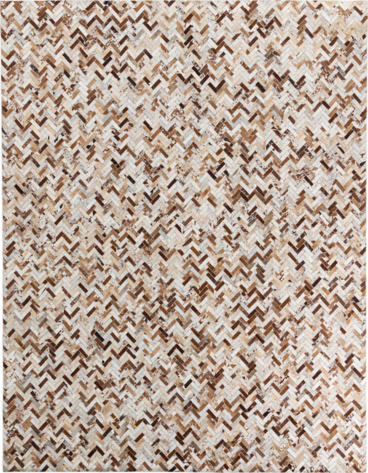 Detail image of 7' 9 x 9' 6 Cowhide Leather Rug