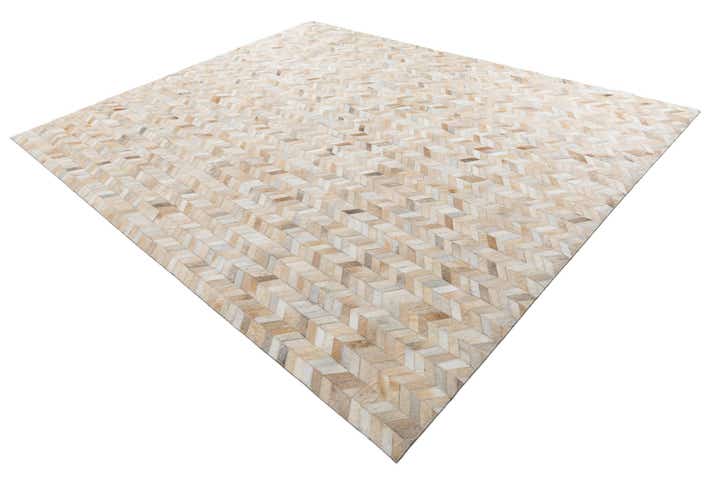 8' x 9' 9 Cowhide Leather Rug