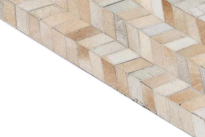 8' x 9' 9 Cowhide Leather Rug