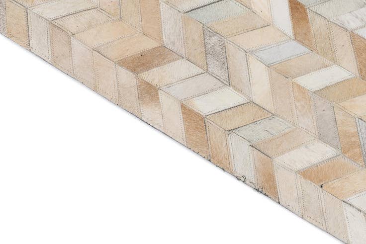 Detail image of 8' x 9' 9 Cowhide Leather Rug