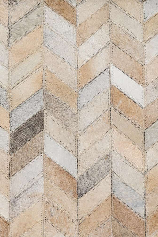 8' x 9' 9 Cowhide Leather Rug