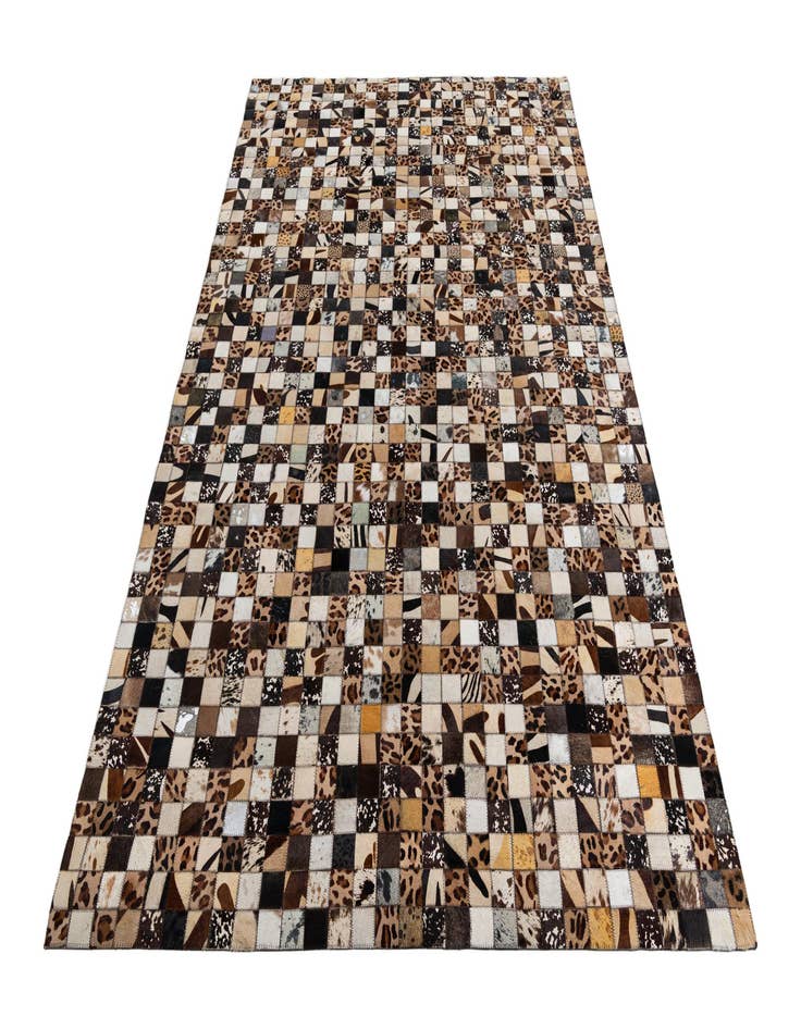 Detail image of 5' 1 x 8' Cowhide Leather Rug