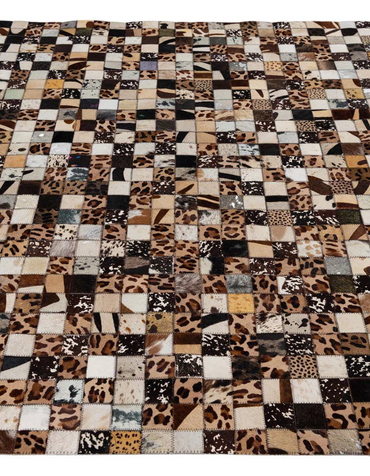 Detail image of 5' 1 x 8' Cowhide Leather Rug