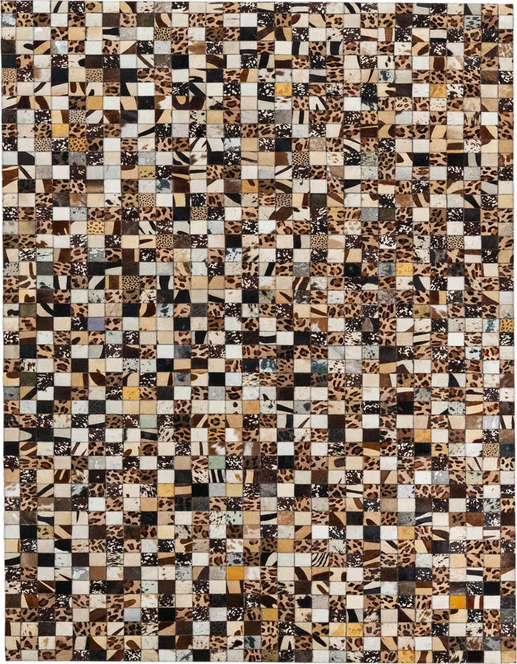 Detail image of 5' 1 x 8' Cowhide Leather Rug