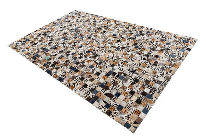 5' x 8' Cowhide Leather Rug