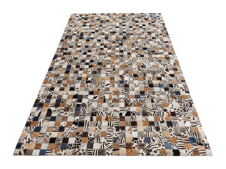 5' x 8' Cowhide Leather Rug