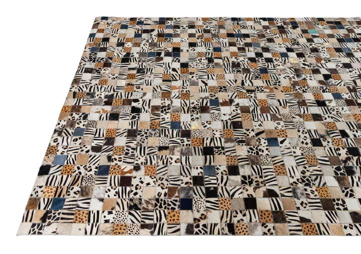 5' x 8' Cowhide Leather Rug