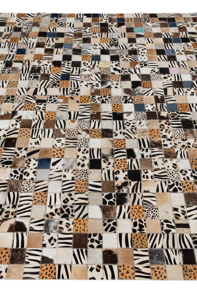 5' x 8' Cowhide Leather Rug