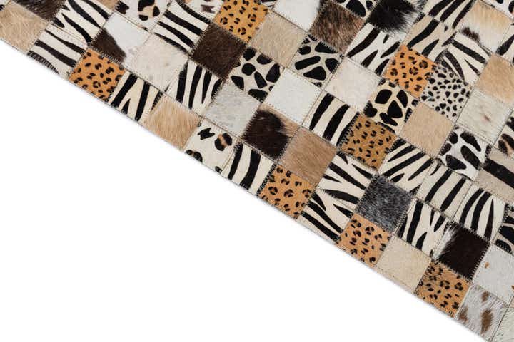 5' x 8' Cowhide Leather Rug