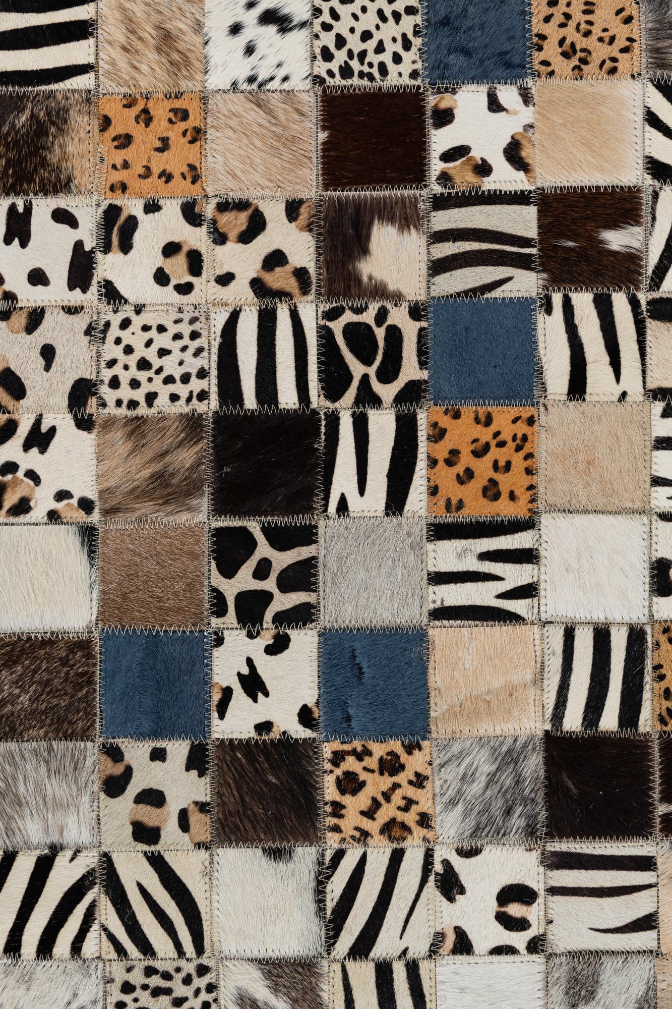 5' x 8' Cowhide Leather Rug