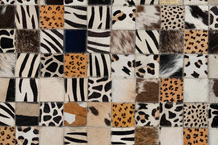 5' x 8' Cowhide Leather Rug