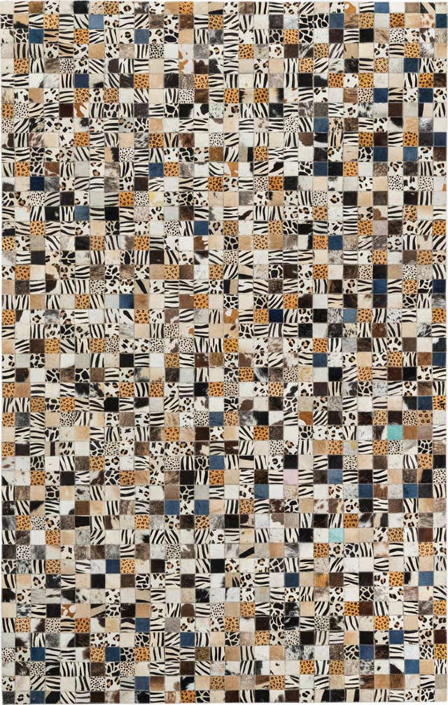 5' x 8' Cowhide Leather Rug