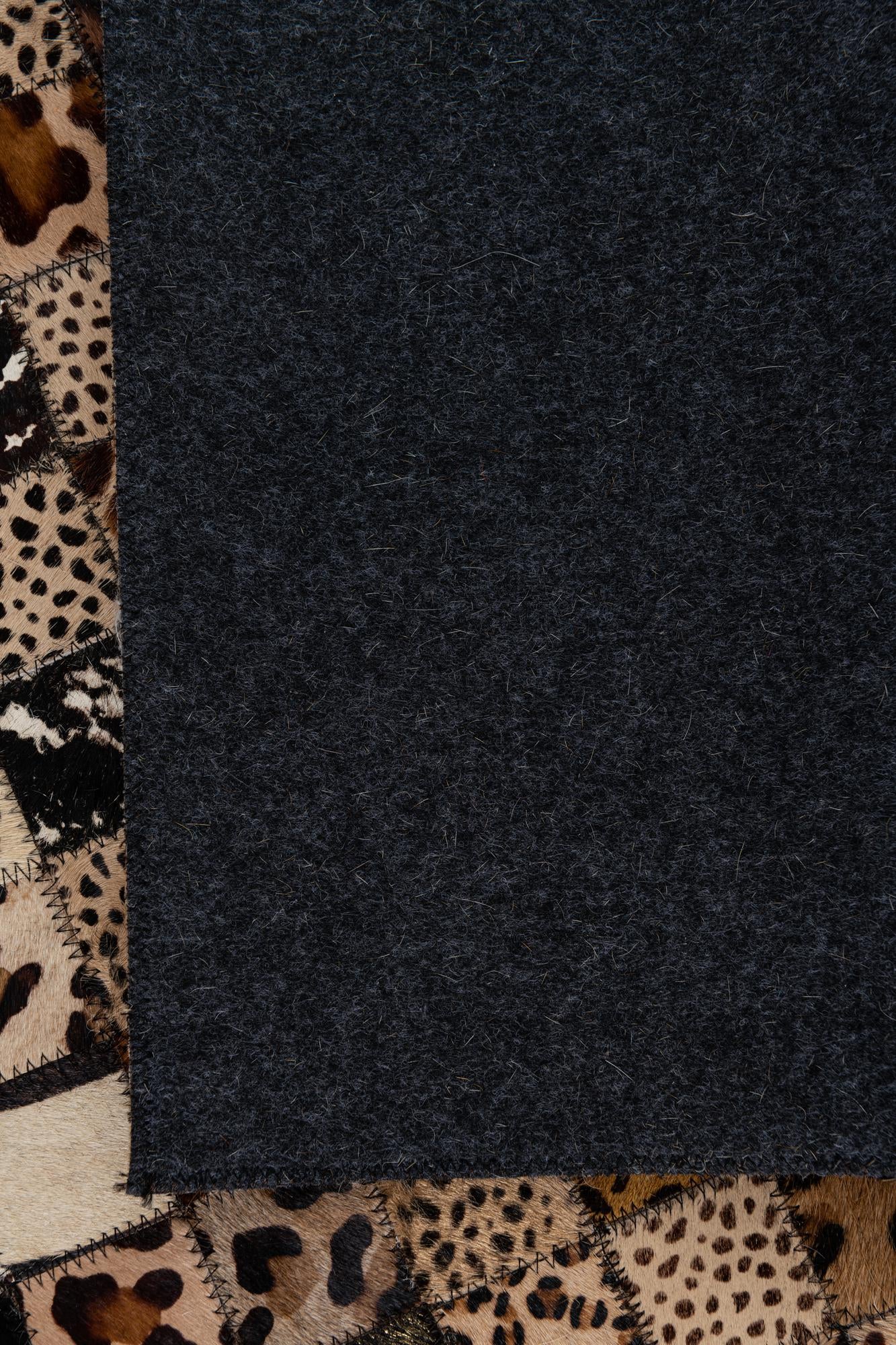 5' 1 x 8' Cowhide Leather Rug