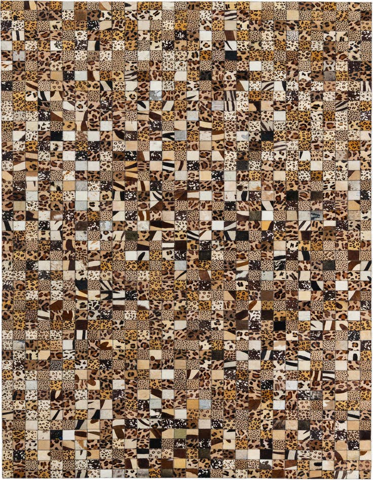 Detail image of 5' 1 x 8' Cowhide Leather Rug
