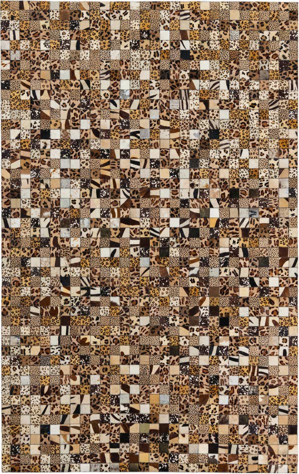 Detail image of 5' 1 x 8' Cowhide Leather Rug