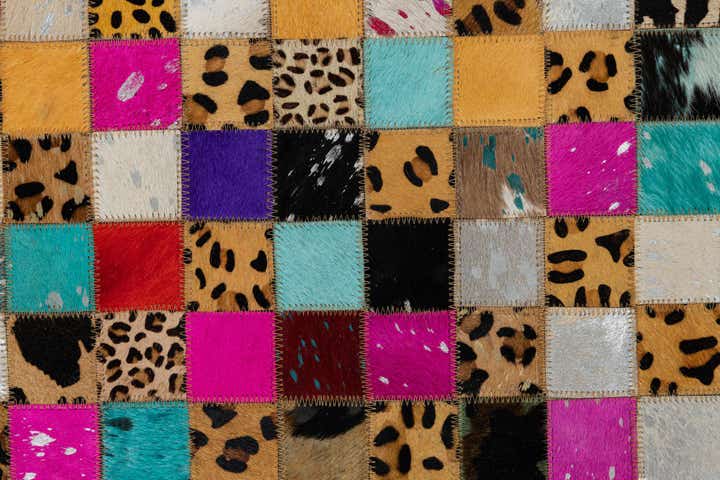 5' x 8' Cowhide Leather Rug