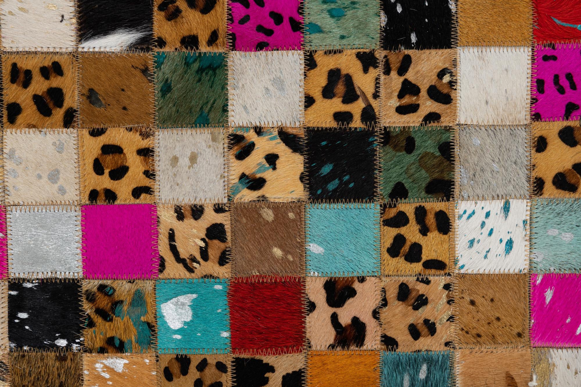 5' x 8' Cowhide Leather Rug