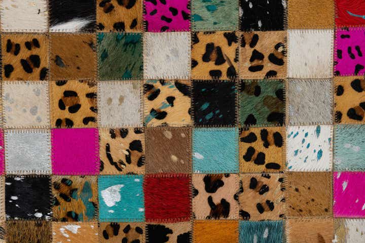 5' x 8' Cowhide Leather Rug
