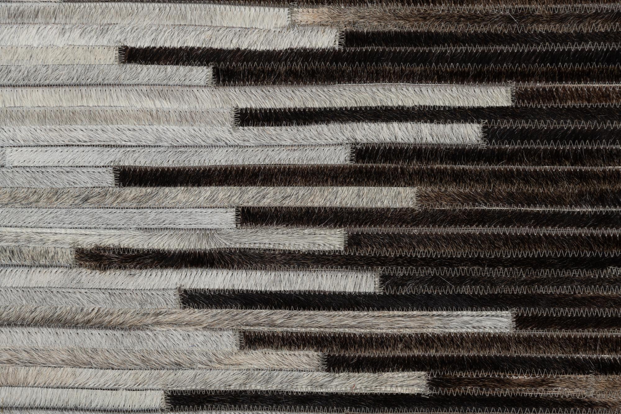 5' 4 x 7' 6 Cowhide Leather Rug