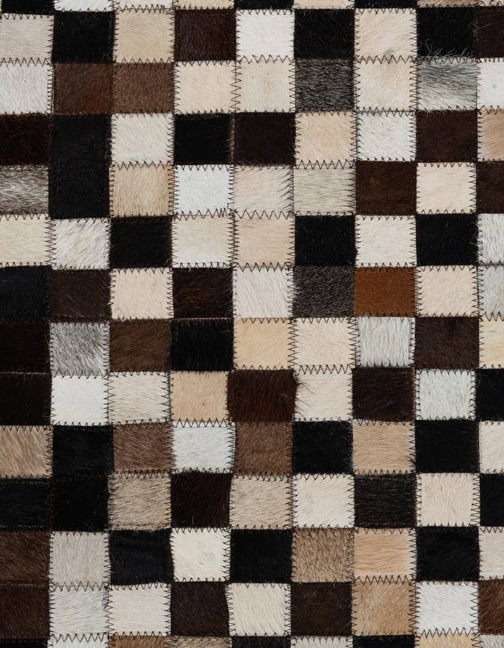 Detail image of 5' 2 x 8' Cowhide Leather Rug