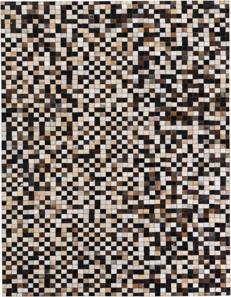 Detail image of 5' 2 x 8' Cowhide Leather Rug