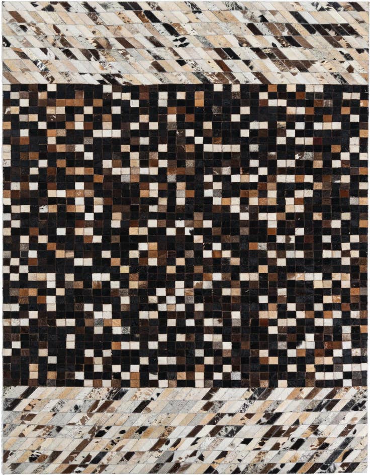 Detail image of 5' x 7' 9 Cowhide Leather Rug