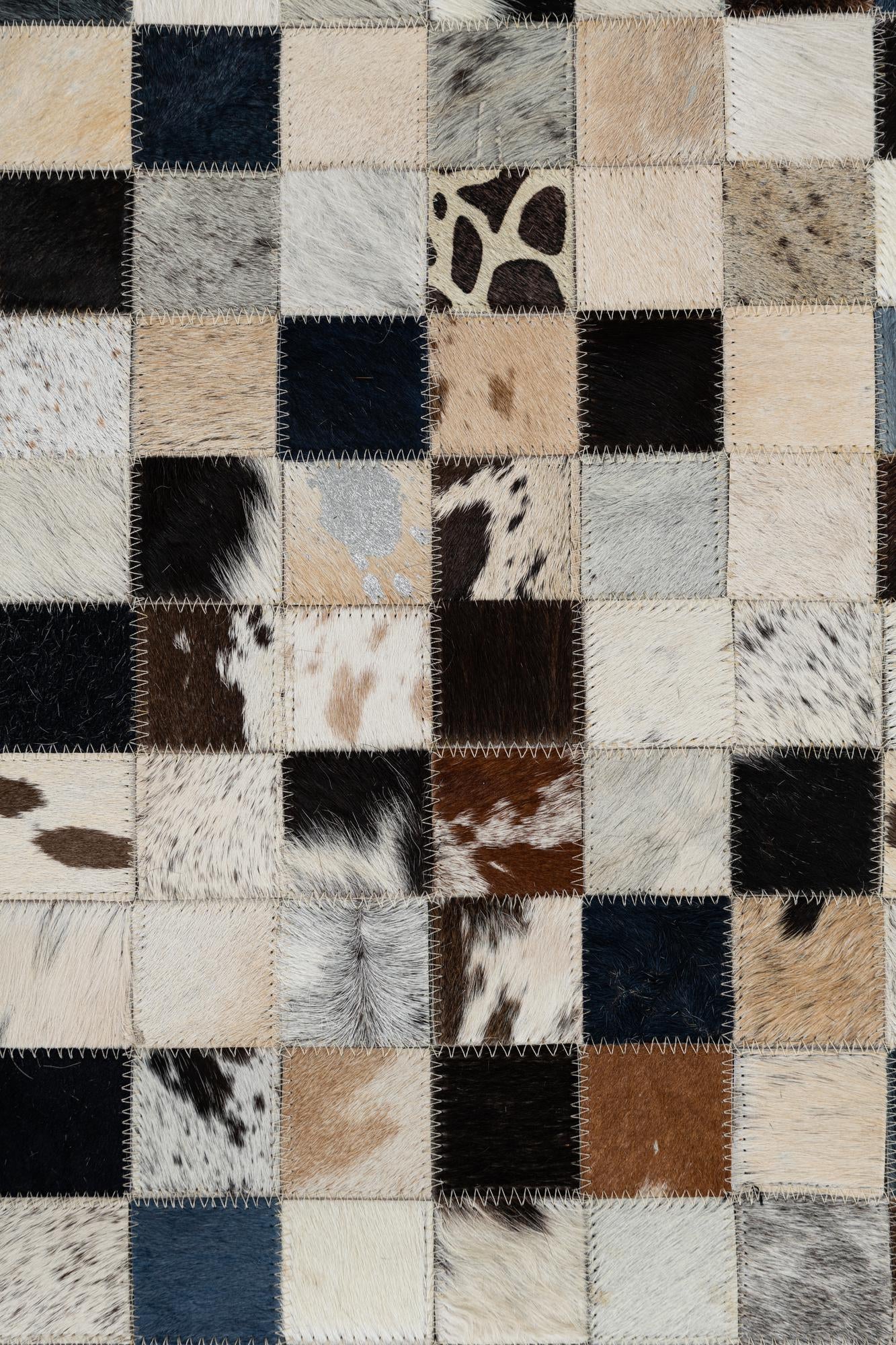 5' x 8' Cowhide Leather Rug