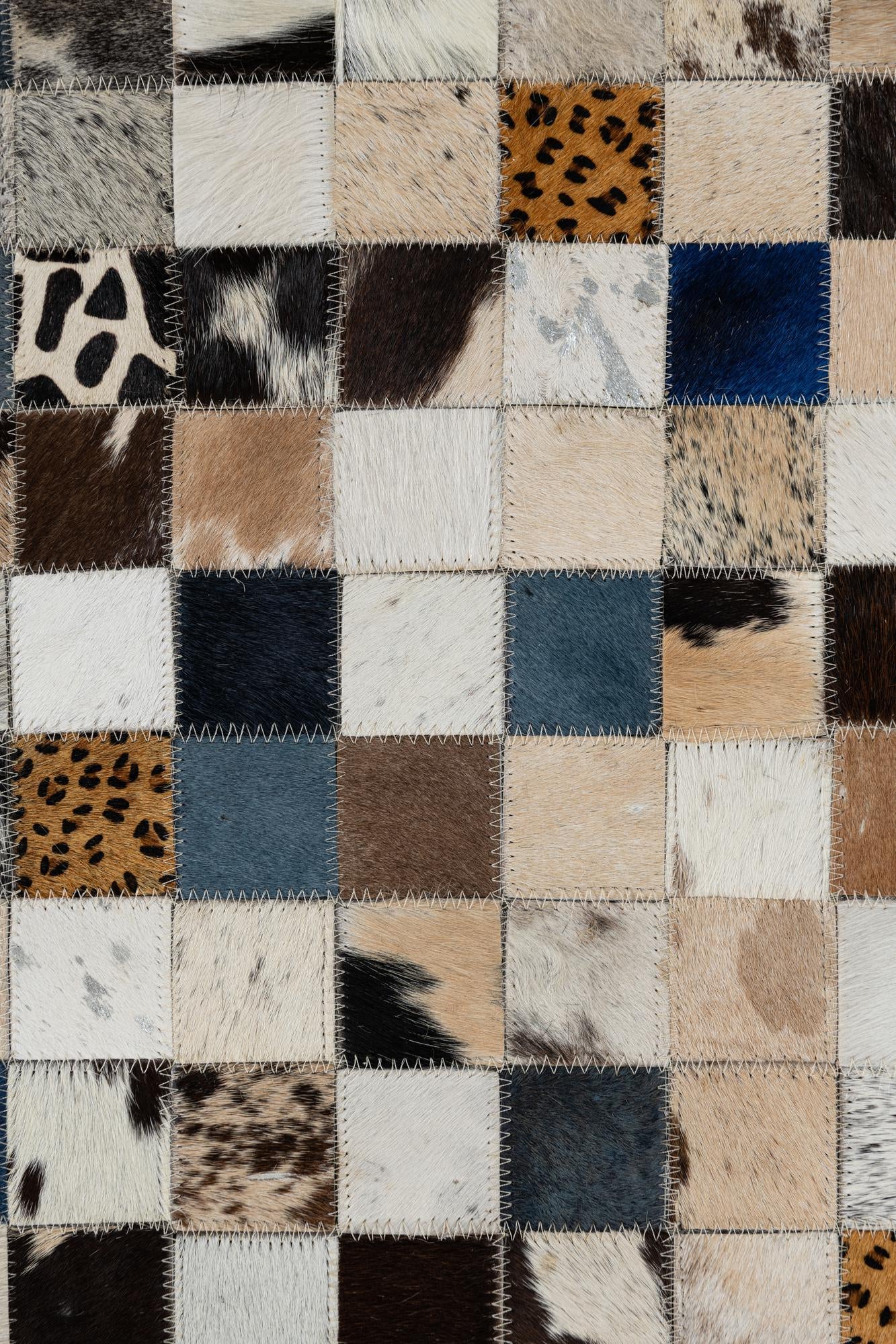 5' x 8' Cowhide Leather Rug