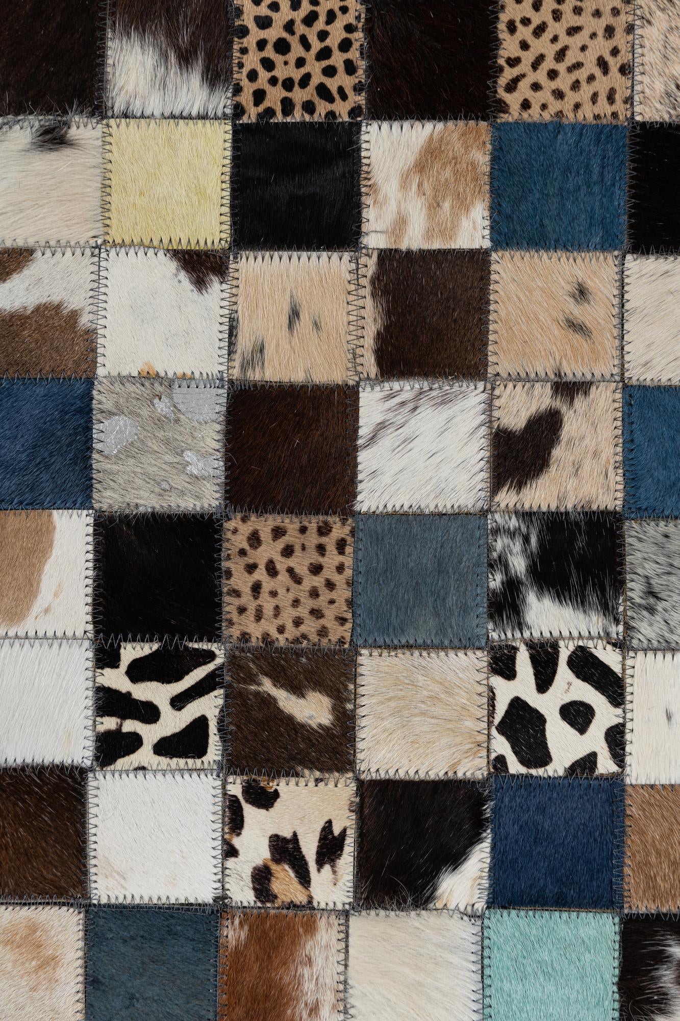 5' x 8' Cowhide Leather Rug