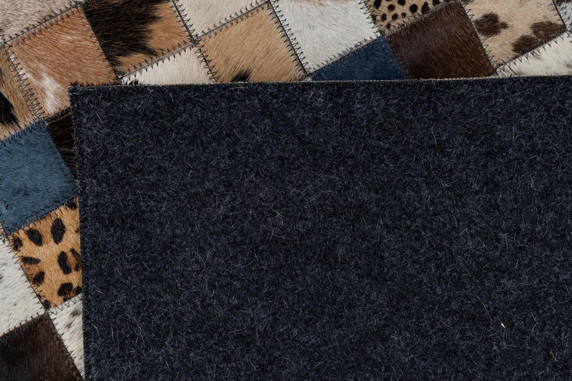 5' x 8' Cowhide Leather Rug