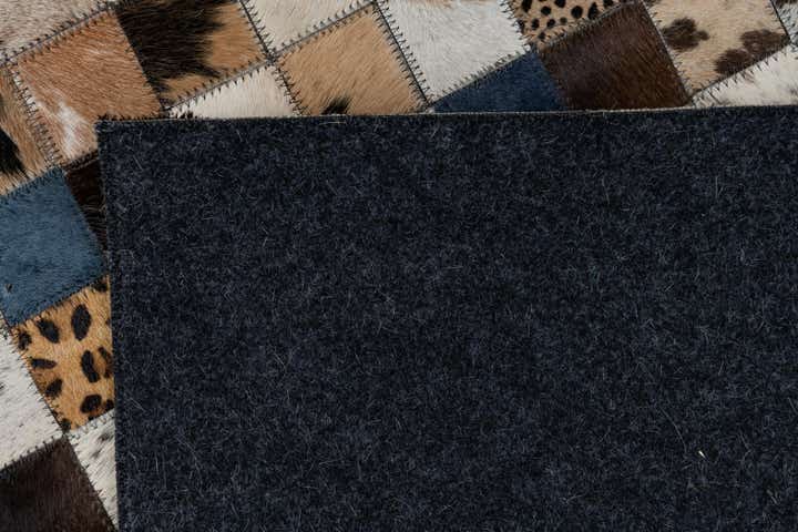 5' x 8' Cowhide Leather Rug