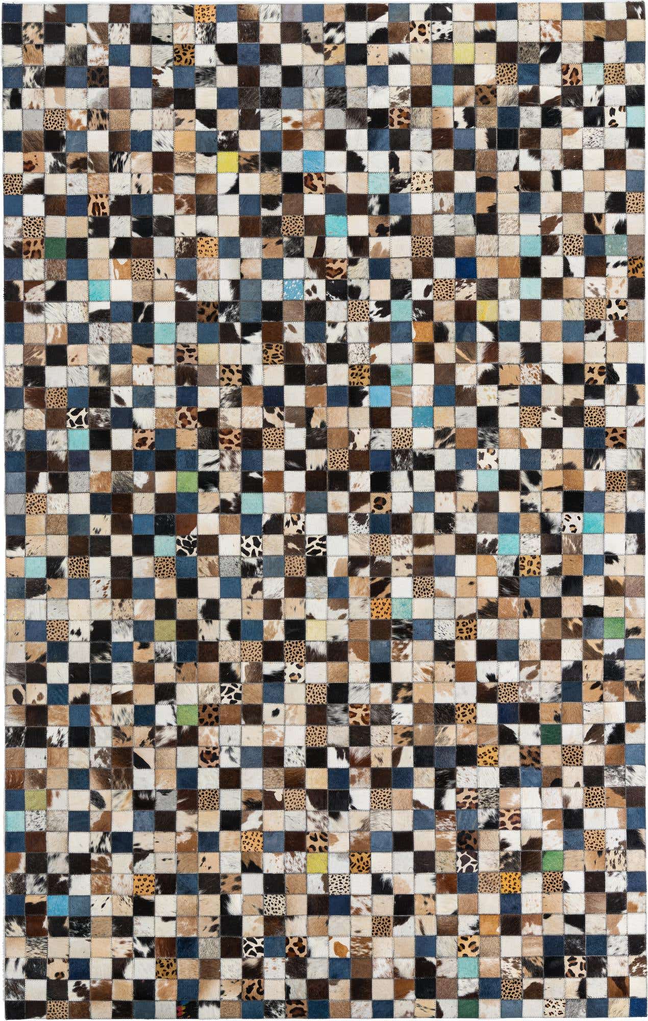 5' x 8' Cowhide Leather Rug