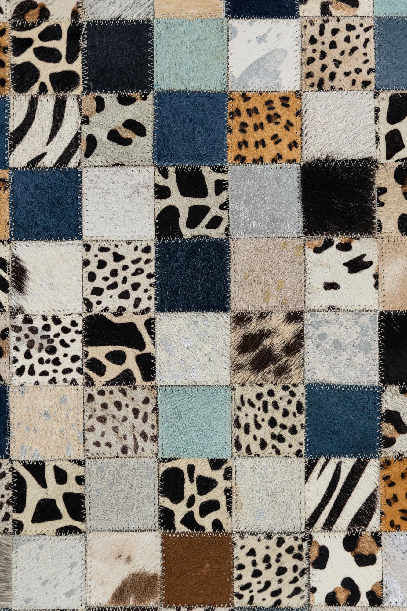 5' x 8' Cowhide Leather Rug