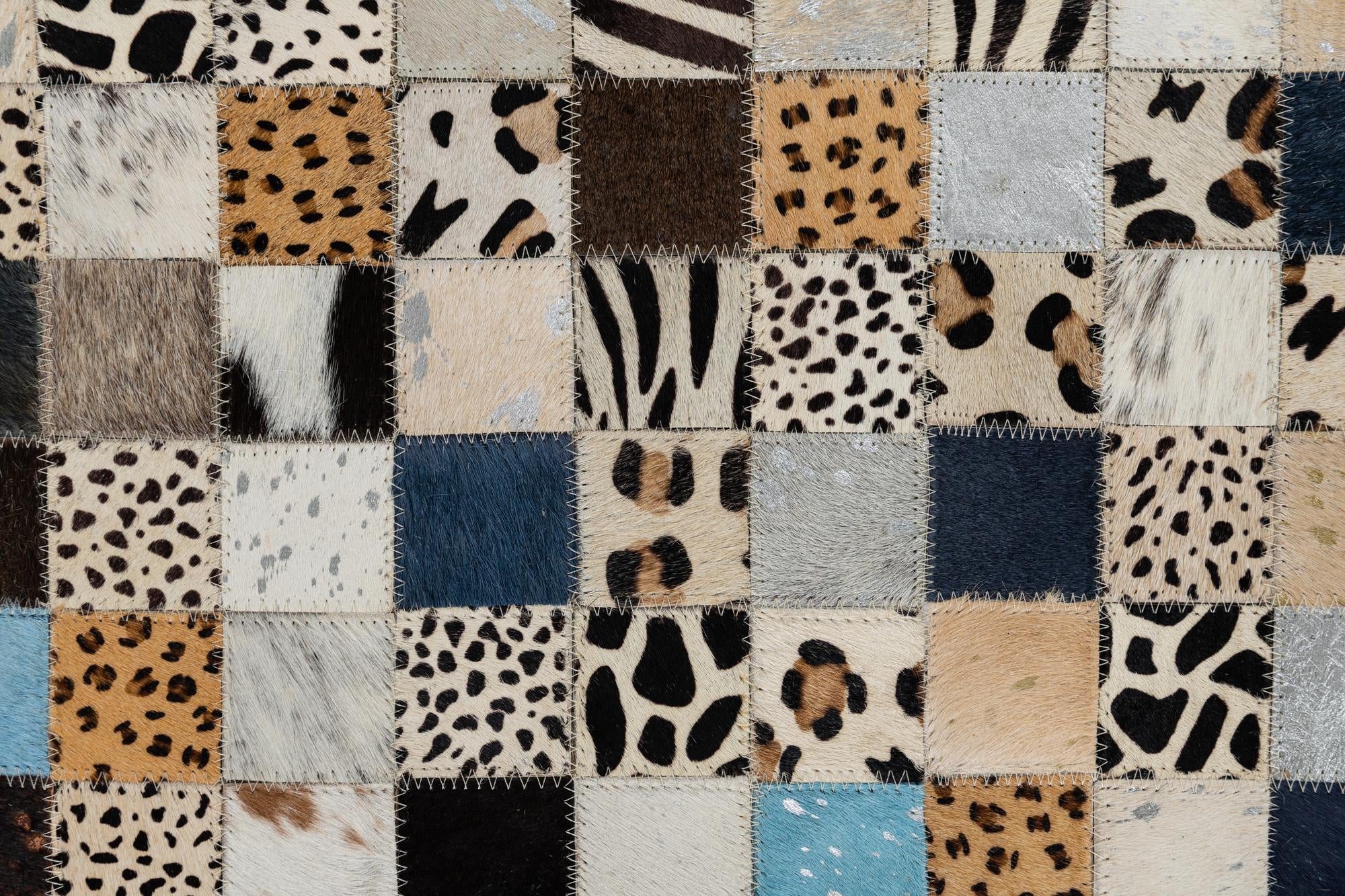 5' x 8' Cowhide Leather Rug