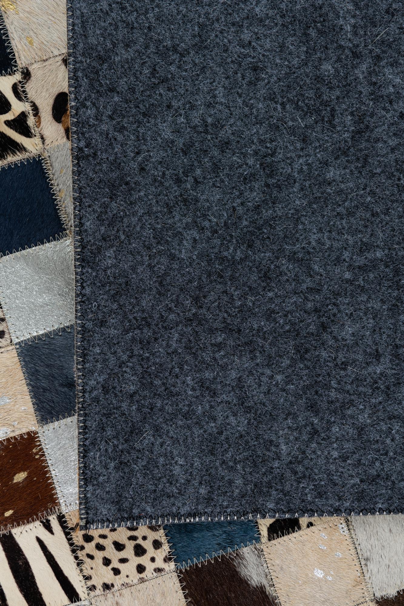 5' x 8' Cowhide Leather Rug