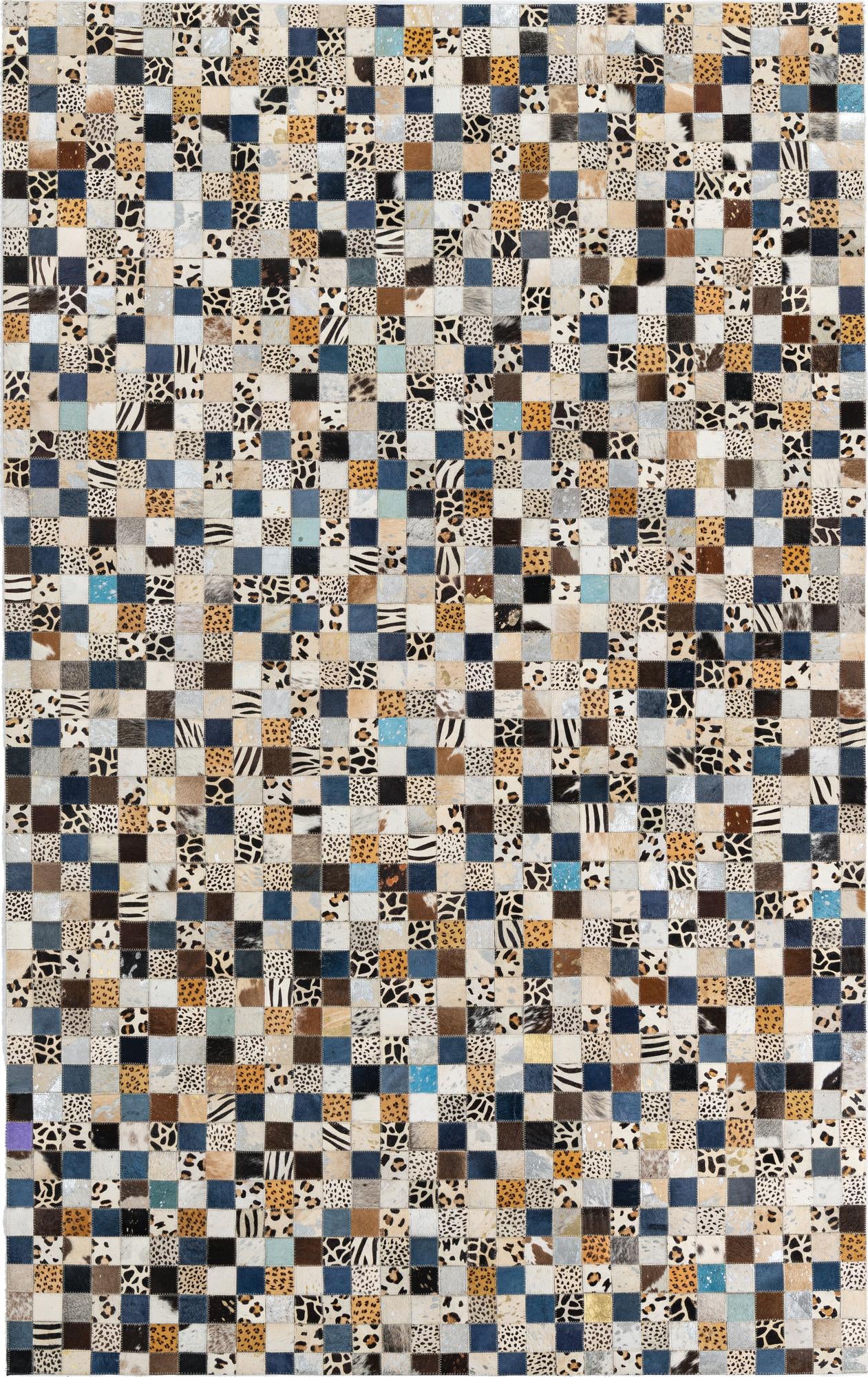 5' x 8' Cowhide Leather Rug