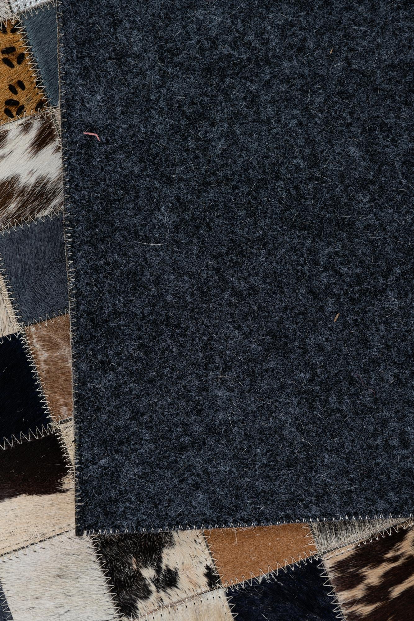 5' 1 x 8' Cowhide Leather Rug