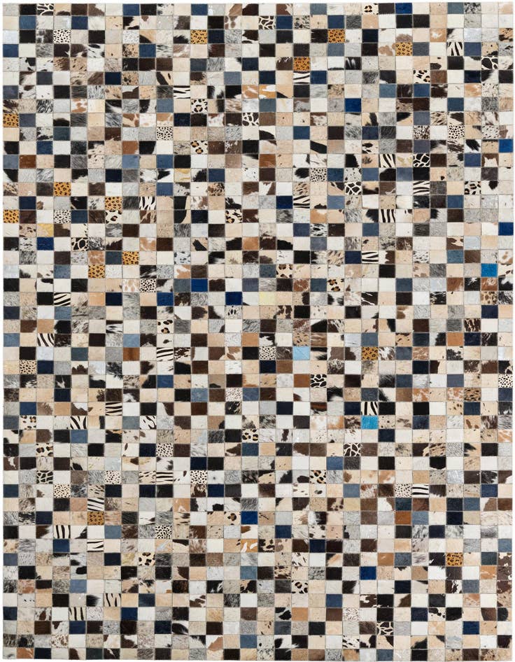 Detail image of 5' 1 x 8' Cowhide Leather Rug