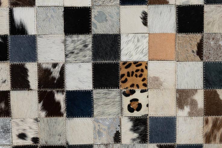 Detail image of 5' x 8' Cowhide Leather Rug